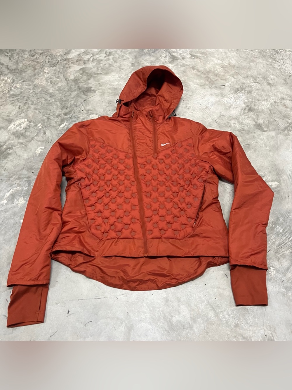 Nike Therma-Fit ADV Repel AeroLoft Running  Jacket Womens M Orange FB7603-832